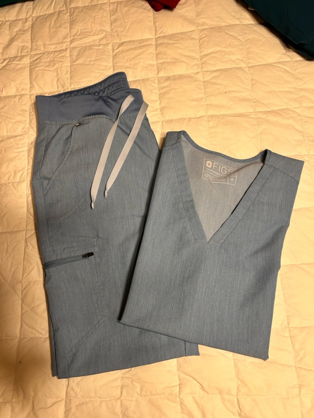 Figs Light Blue scrub set